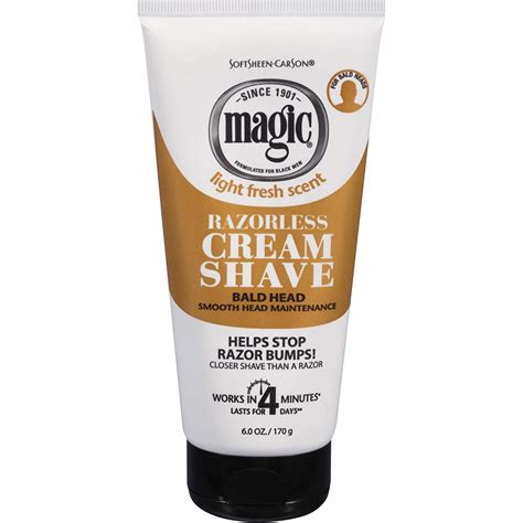 Magical cream shave for a completely hair free head